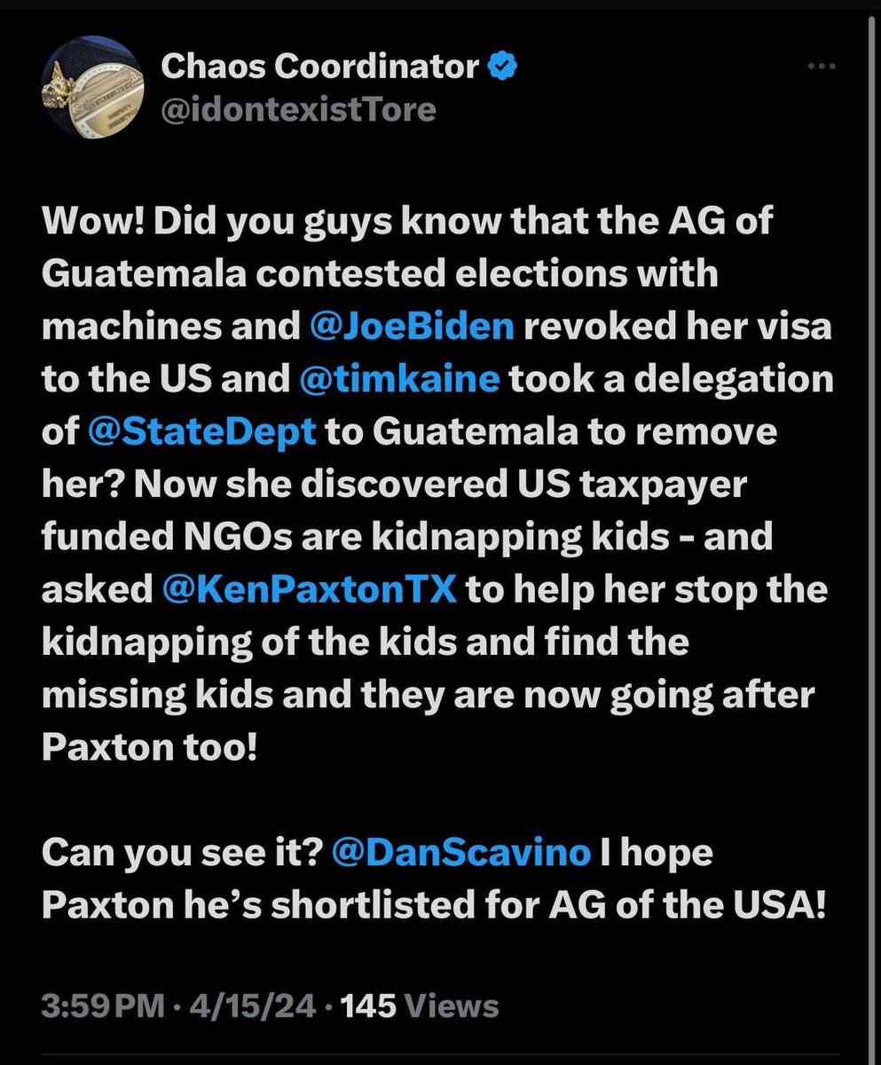 @DanScavino @KenPaxtonTX 

The American people do NOT want machines! #PaperBallots #VoterID, #SameDayVoting.

And another thing, are you working to #SaveTheChildren, or just giving lip service to Americans to keep 'em off your back?? 🤔.. inquiring minds wanna know..