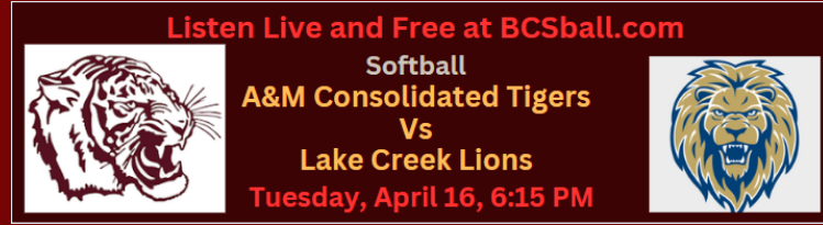 LISTEN LIVE AND FREE Tuesday ay 6:15 PM #ConsolidatedSoftball vs #LakeCreekSoftball on bcsball.com Please RePost @amc_softball @AMCHSTigerClub @ConsolHS @ConsolFootball @ConsolBaseball @LakeCreek_SB @LakeCreekBall @LakeCreekSpirit