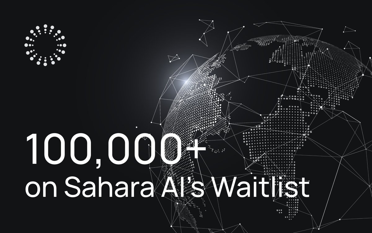 100k waitlist sign ups achieved!🐪 Could not have done it without our awesome community! Sign up to our waitlist today for all the alpha! hi.saharalabs.ai/get-in-touch