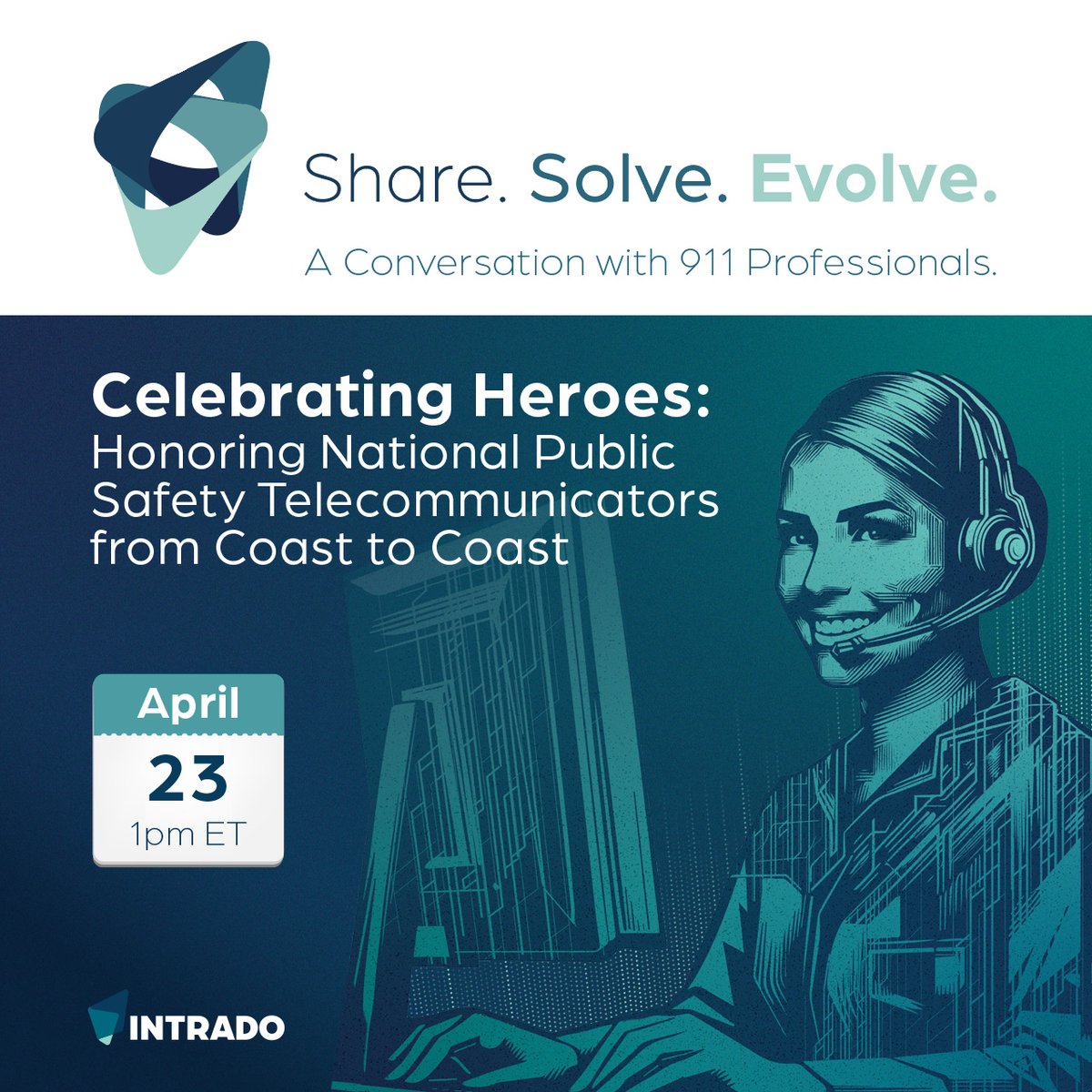 Please join us on April 23 at 1PM EST to learn how PSAP/ECCs around the country celebrated National Public Safety Telecommunicators Week. Our panel of industry heroes will shine a spotlight on the unsung heroes behind the scenes: #PSAP and #ECC personnel. 
hubs.la/Q02sYlZm0