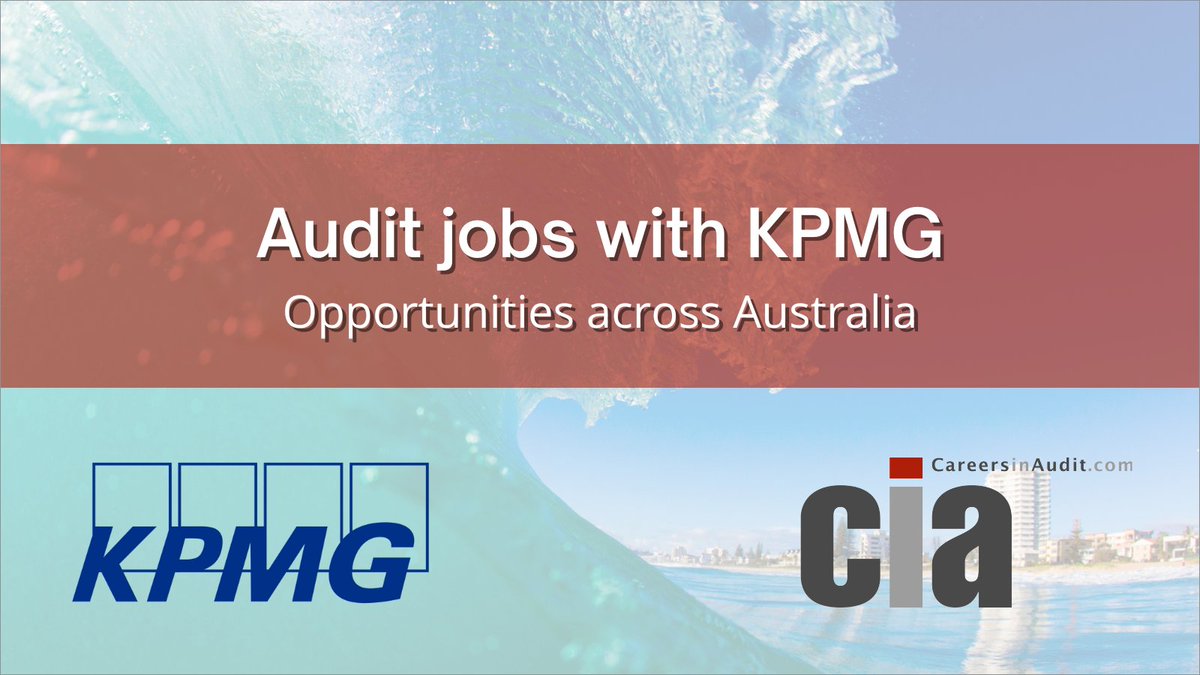 CareersInGroup's tweet photo. Closing soon! @kpmgaustralia is looking for Auditors at Assistant Manager and Manager level to join their teams across the country. Contract and permanent roles available. Apply by 18th April: https://t.co/krC9d6m5jP

#KPMGjobs #KPMGAustralia #Audit https://t.co/eFvp3CFE5c