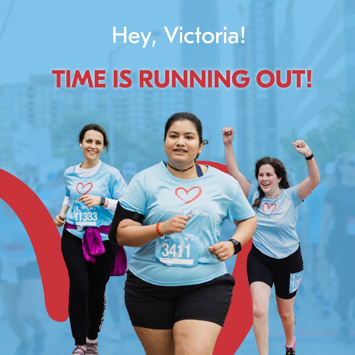 Today is your LAST CHANCE to participate in the Shopper's Drug Mart #RunForWomen fundraiser in support of CMHA's #MentalHealth and #Wellness programs in Victoria Registration closes on April 15 at 11:59 PM tonight. Sign up now buff.ly/3Mzcyxi @CMHA_Victoria @RunForWomen