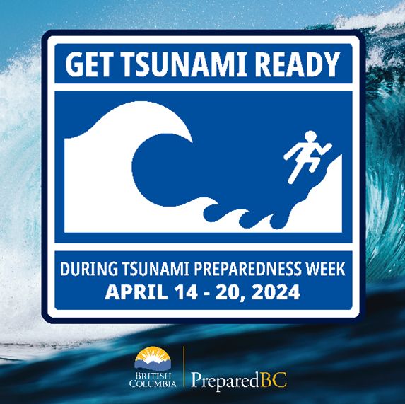 It's Tsunami Preparedness Week! Join us for a High Ground Hike on Friday, April 19 between 10am to noon at Royal Roads University to practice getting to a tsunami-safe location. Colwood.ca/HighGroundHike ⚠️ Learn more about tsunami preparedness at PreparedBC.ca/tsunamis