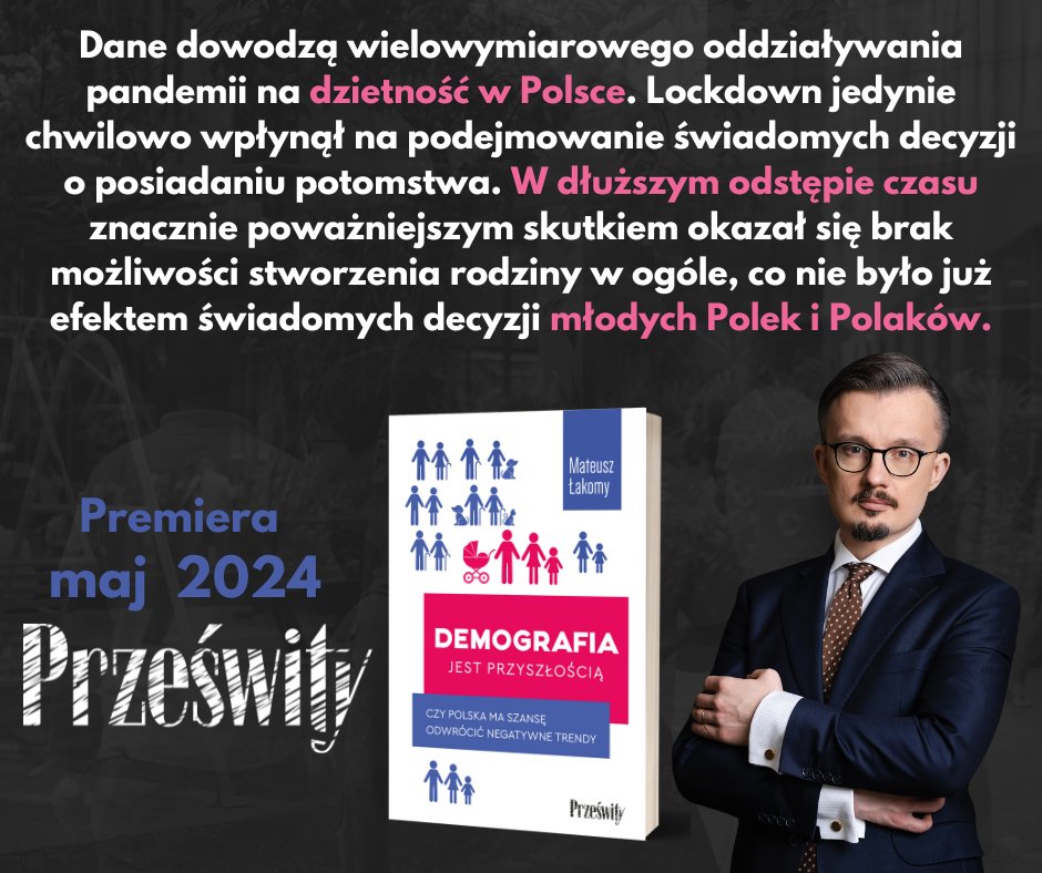 Jak pandemia Covid-19 wpłynęła na dzietność w Polsce? Zapraszamy do tekstu @MateuszLakomy opublikowanego w @KlubJagiellonsk po więcej informacji: klubjagiellonski.pl/2024/04/13/cov… #DemografiaJestPrzyszłością