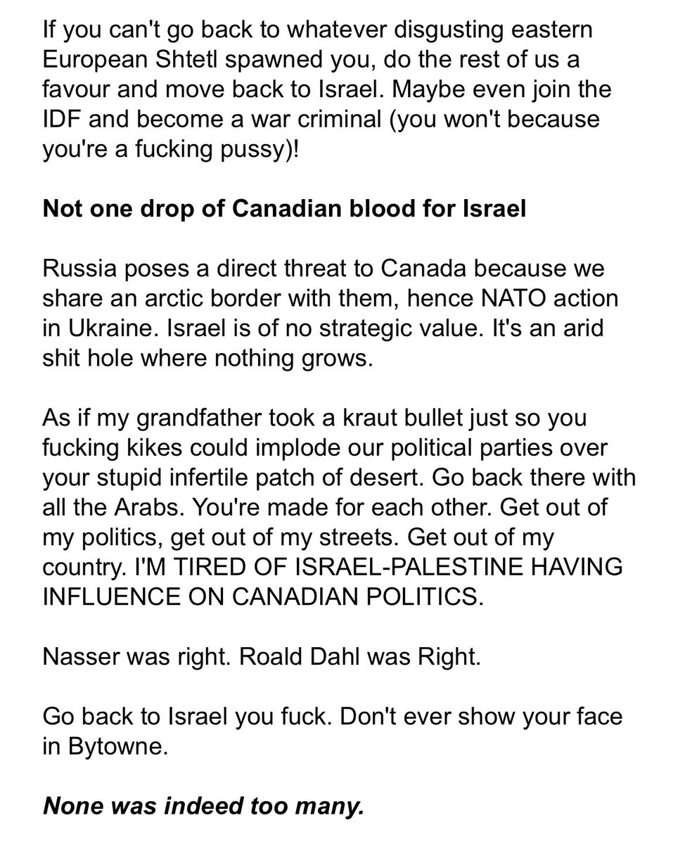 A @MaximeBernier fan details the PPC policy on Israel. I sure wish they'd sue me again - I'd like to build another cottage. #cdnpoli