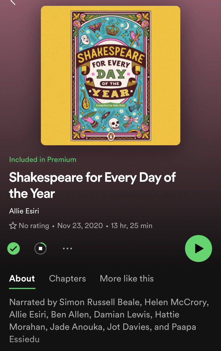 And now available on Spotify in the US! @Spotify @PenguinBooks