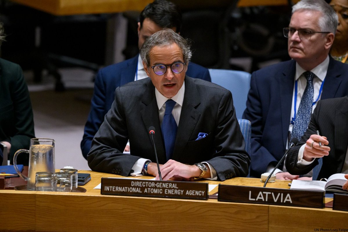 UN's tweet photo. "These reckless attacks must cease immediately."

– @iaeaorg chief @rafaelmgrossi warns that recent incidents near the Zaporizhzhya nuclear power plant in Ukraine are creating an unacceptable risk of a nuclear accident.

https://t.co/BPv12Eop5M https://t.co/Okl93KvHnp