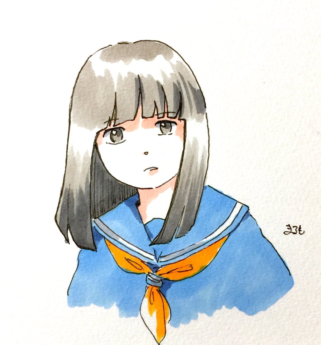 「#これを見た人はセーラー服をTLに放流しよう 」|まるも☆『きゃぴ』Kindle版発売中！のイラスト