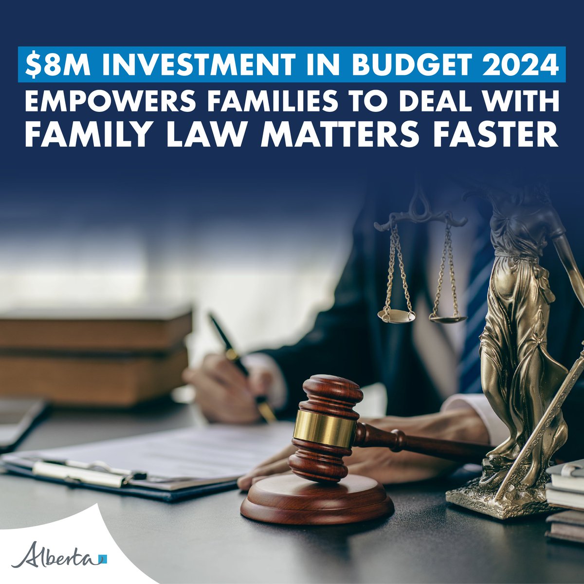 At some point in their lives, many Albertans will need to seek help from the legal system to address a family law matter, such as separation, divorce, or child support. I am happy to announce that Budget 2024 invests $8 million for family justice services through the Family…