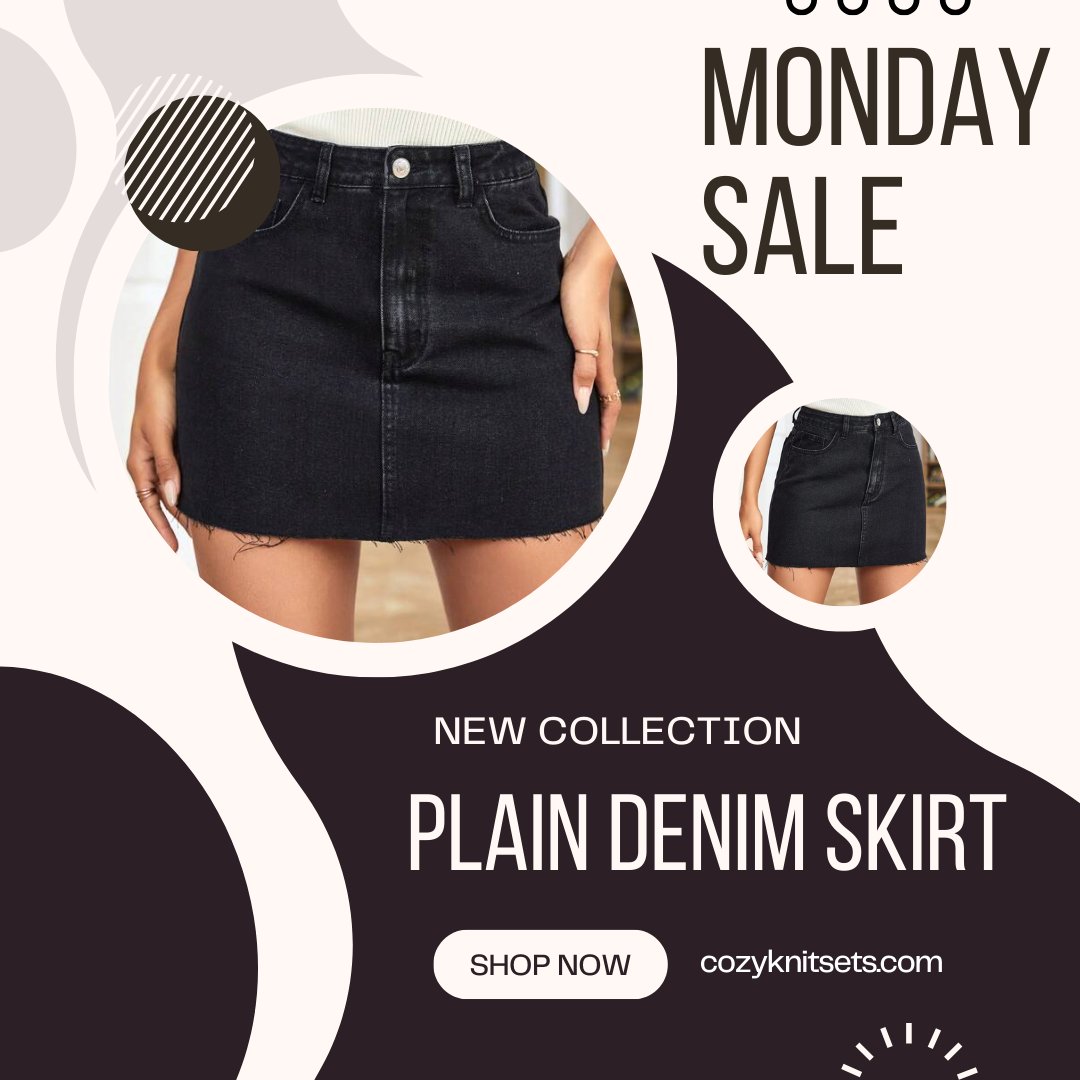 Step out in style with our Plain Denim Skirt! 👗💙 Chic and versatile, it's the perfect staple for your wardrobe, ready to be styled up or down for any occasion. 
Shop Now: cozyknitsets.com/collections/ou…
#DenimSkirt #FashionEssentials #StyleItYourWay #CasualChic #VersatileFashion