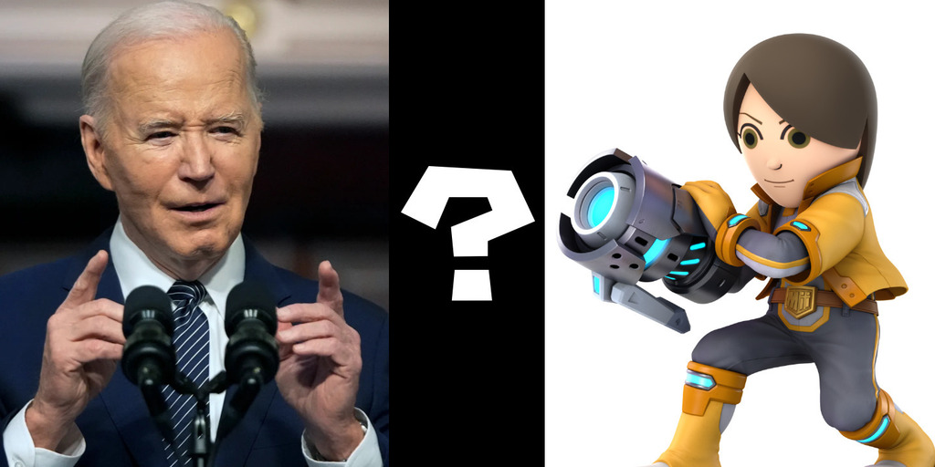 NowUKnowGaming's tweet photo. President Joe Biden is a Mii Gunner main. https://t.co/6sK8twRQ0U