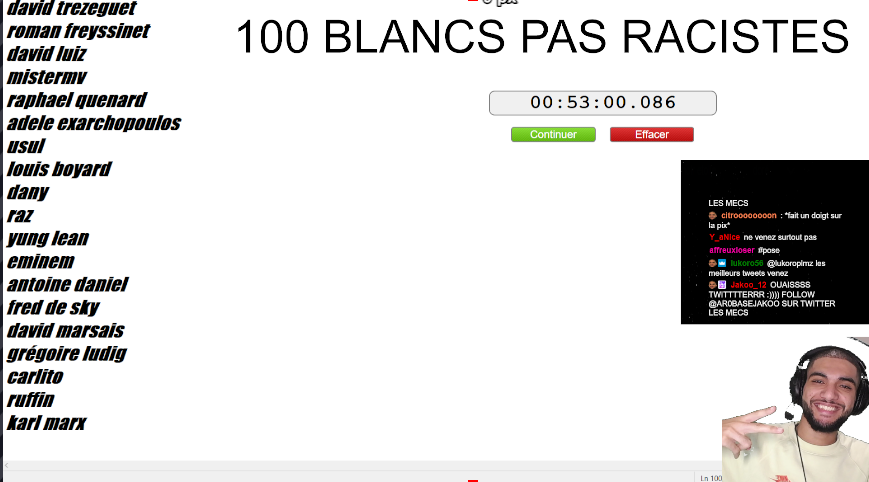 zakavinh0's tweet photo. 100 BLANCS PAS RACISTES CHALLENGE EN LIVE

C'ETAIT TELLEMENT LONG ET DUR Y'AVAIT TT LE CHAT AVEC MOI MAIS ON L'A FAIT https://t.co/idvM7zwjzj