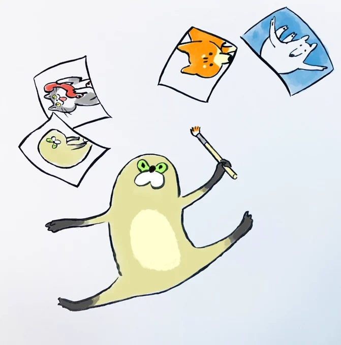 今日もたくさん絵を描かねば 