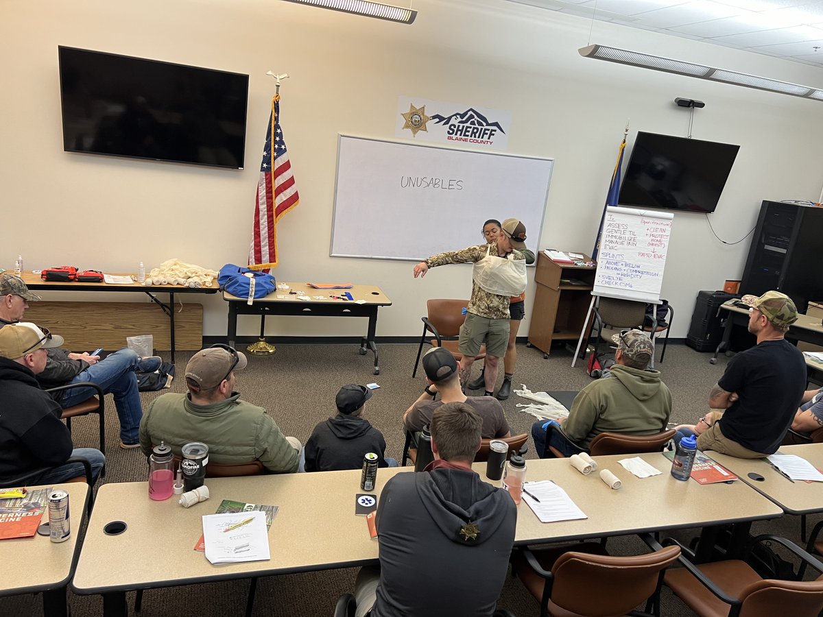 This past weekend Blaine County Sheriff Search & Rescue Members participated in a 2-day 16-hour Wilderness First Aid Training.

We are so fortunate to have a dedicated group of individuals who volunteer their time to learn and practice skills so others may live. Thank you BCSAR!