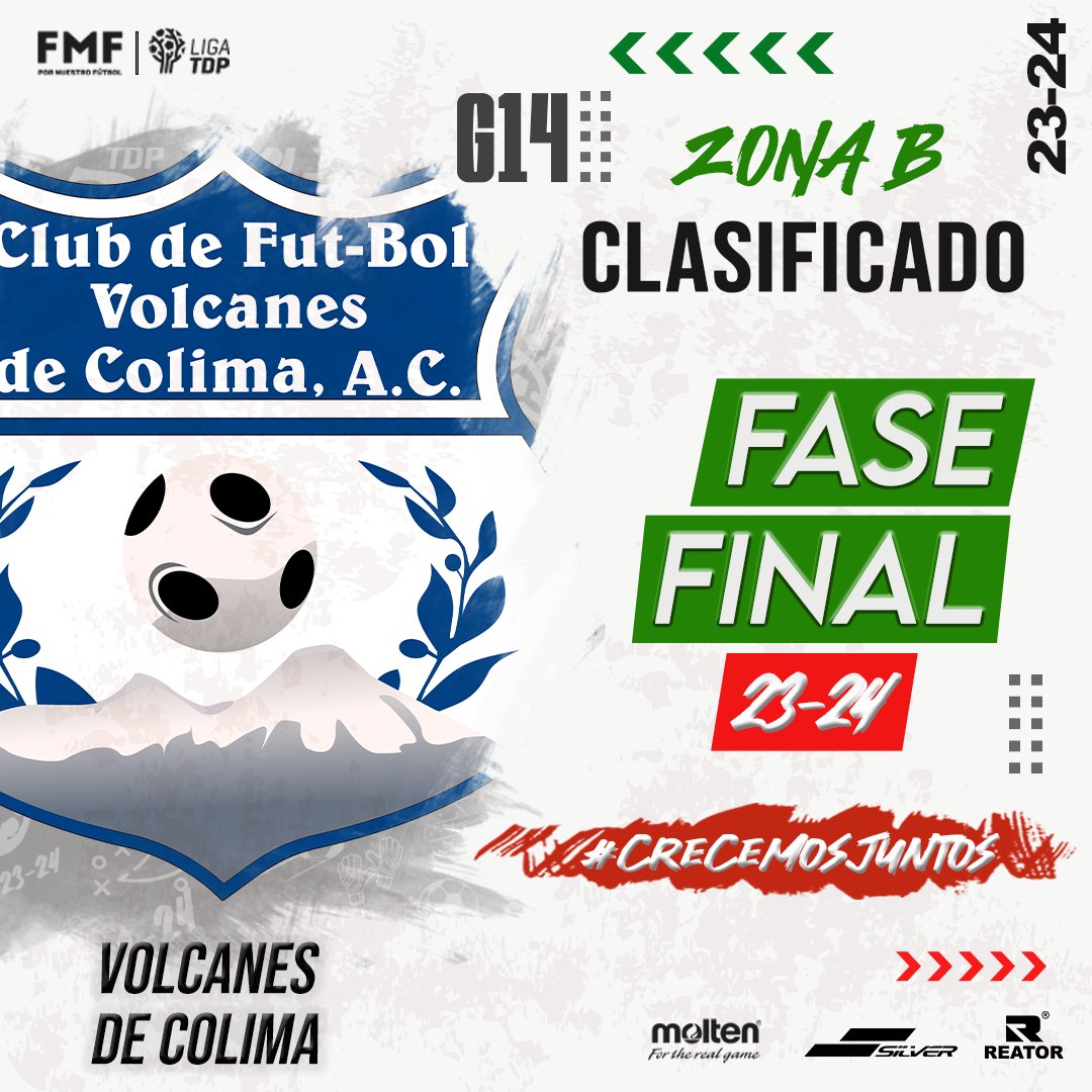 ¡DESDE LA ZONA B! 🥳⚽️ Llega Volcanes de Colima a la Fase Final....¡Bienvenido a la fiesta! 🤯 #LigaTDP #CrecemosJuntos #FMF