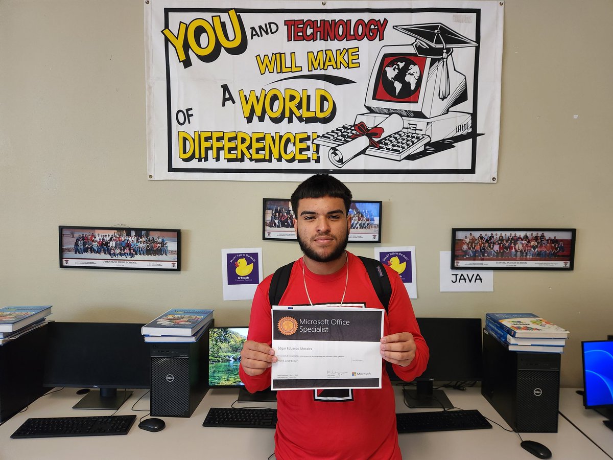 JoseLSilvaSmith's tweet photo. 🎉 Hats off to Edgar Morales, a senior @THS, for obtaining a passing score on the challenging MS Word 2019 Expert certification exam! Your determination &amp; expertise are an inspiration to us all. Keep reaching for the stars, Edgar! 🚀♥️👌😊 #TISDProud #MicrosoftCertified #THSPride https://t.co/BuJQNWadl1