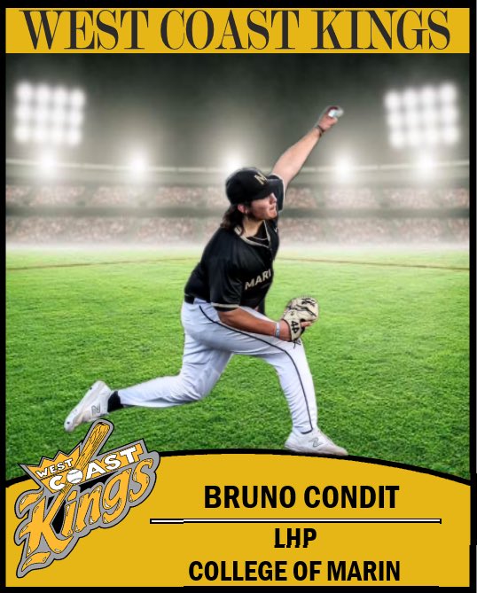 West_CoastKings's tweet image. 🎉📣📝 LHP Bruno Condit Signed @BrunoCondit 🔥⚡️⚾️
Welcome BC! @Baseball_Marin  @BACLBaseball @CAGEYkings