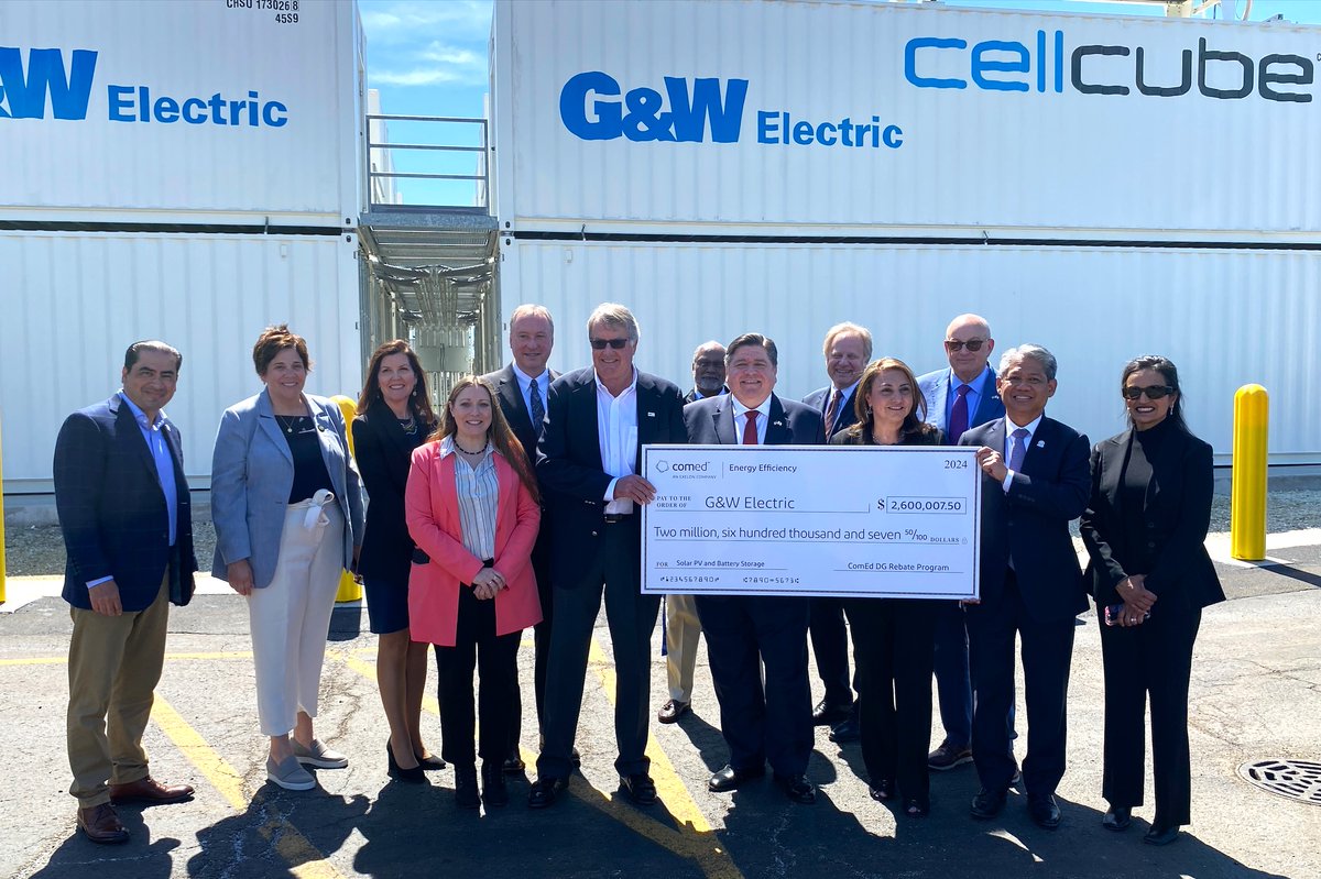 @GovPritzker @GW_Electric The massive project supports @GW_Electric's microgrid, which can operate connected to or independently of our grid to meet demand in a defined boundary. G&W Electric has avoided 1,504 tons of greenhouse gas emissions & produced more than 3.6 gigawatt hours of energy. ⚡ (2/2)