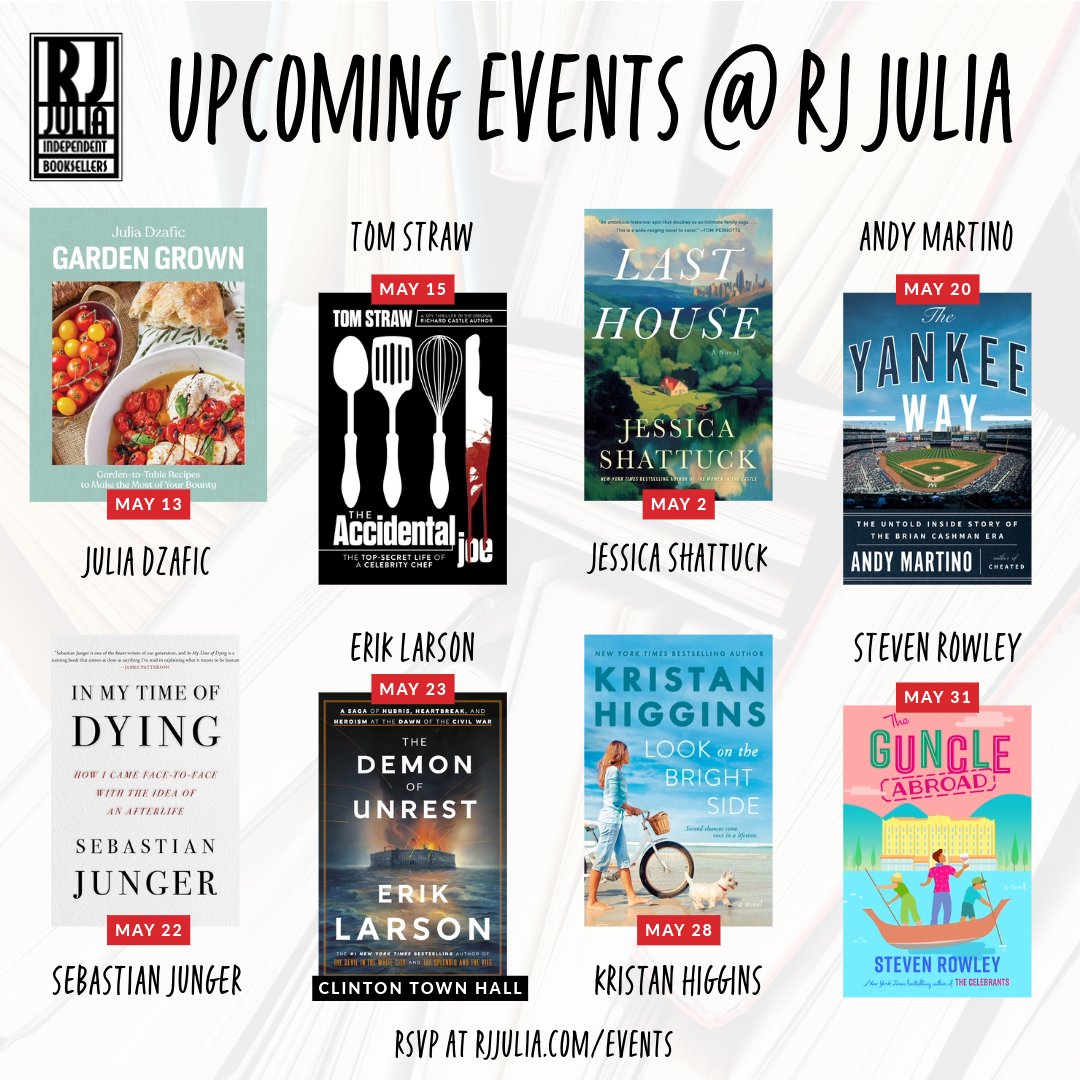 If you're starting to make nicer weather plans, make sure you add our events to the mix! RSVP at rjjulia.com/events to save your spot.