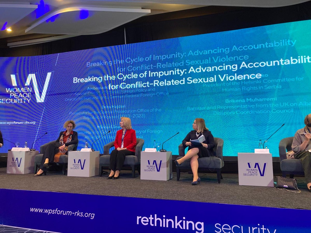 Impressive conference in #Kosovo on Women, Peace and Security #WPSRKS2024 ⬇️Great to be representing #Estonia and sharing views in a panel on fight against impunity and ensuring accountability for conflict related sexual violence #CRSV ⁦@MFAestonia⁩ ⁦⁩
