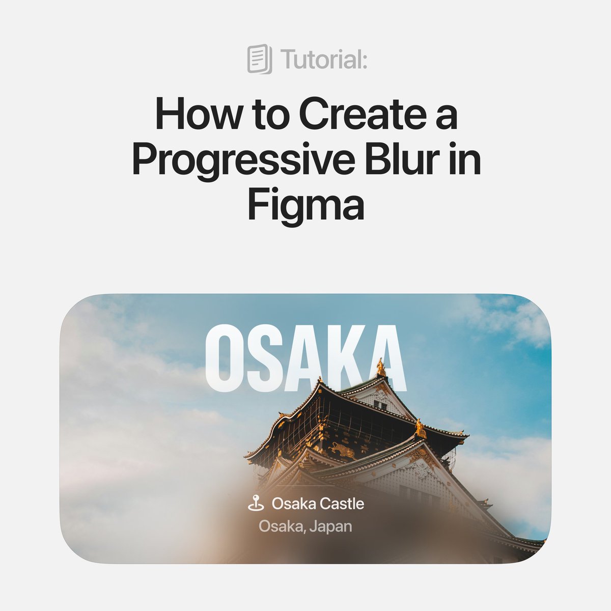 A short tutorial about how I create progressive blur in Figma. Quick 7 steps are in the thread! 

Like, save &amp; repost!