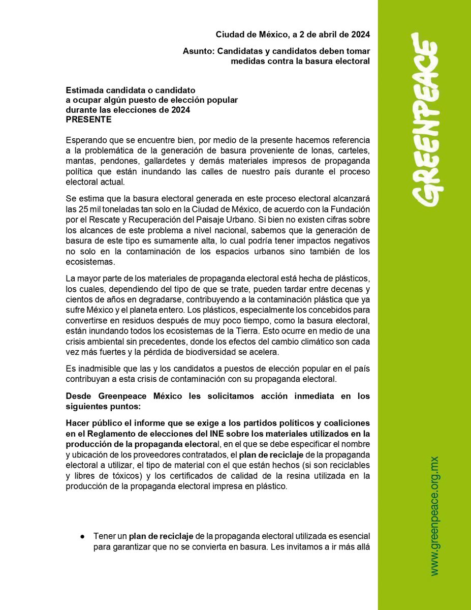 Greenpeace México tweet media