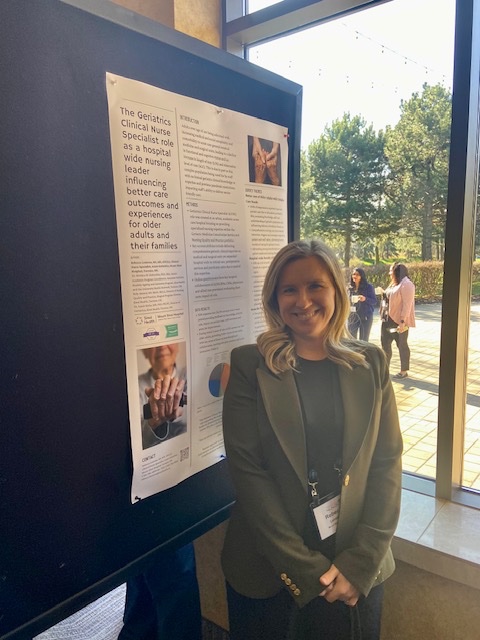 Our Geriatric Nurse Specialist @rebeccasem is showcasing her leadership skills at the #NLN Conference. We are all so grateful for her leadership in advancing our patient care & supporting our nursing colleagues.