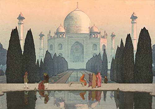 Japanese Art Print - Morning Mist at The Taj Mahal from The India and Southeast Asia Series by Yoshida Hiroshi