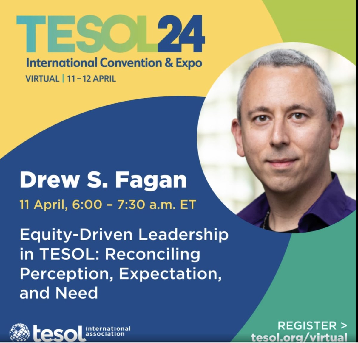 Maryland #TESOL continues to succeed at the international levels!
Our Immediate Past-President, Dr. Drew Fagan, was the opening keynote speaker at the TESOL International Virtual Conference.

But that's not all-