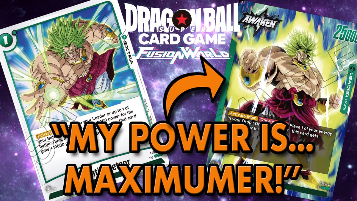 TarmoTim's tweet photo. Broly v3 Deck Tech and Gameplay | Dragon Ball Super Card Game Fusion World https://t.co/2Wr2iHRUxh via @YouTube #DBFW #fusionworld #dbscardgame #tcg https://t.co/x3DGOTxlLo