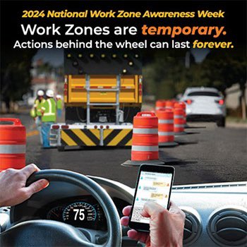 Today marks the start of National Work Zone Awareness Week. With over 1,000 workers in 300+ active work zones daily, it's crucial to slow down and stay alert. Let's protect our roadway workers and save lives. #WorkZoneSafety