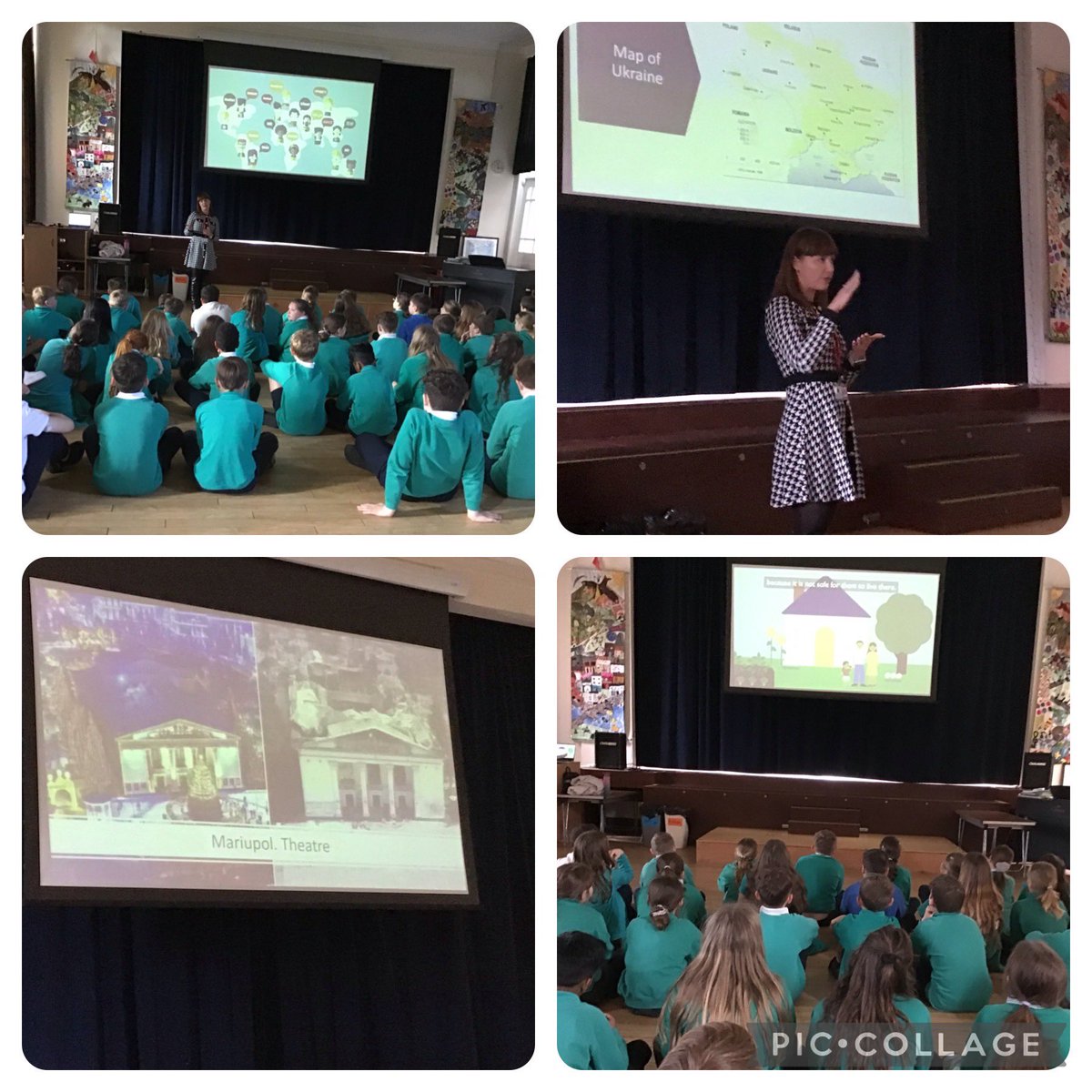 A huge thank you to @irene_kovalenko for such a fascinating talk this afternoon. The whole of KS2 loved it. Diolch for sharing your journey with us. #SchoolOfSanctuary #EthicalInformedCitizens #RefugeesWelcome