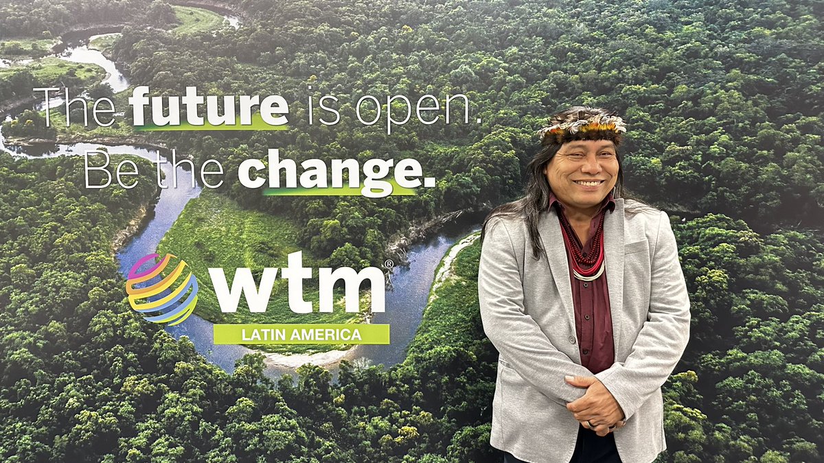 DMunduruku's tweet photo. Hoje tive a alegria de fazer a fala de abertura no wtm2024 que acontece no expor center norte.
Para uma plateia atenta falei sobre a necessidade de nos comprometermos com um turismo que mostre a beleza dos lugares e das pessoas. O futuro é agora! https://t.co/GvKCXJ2TzF