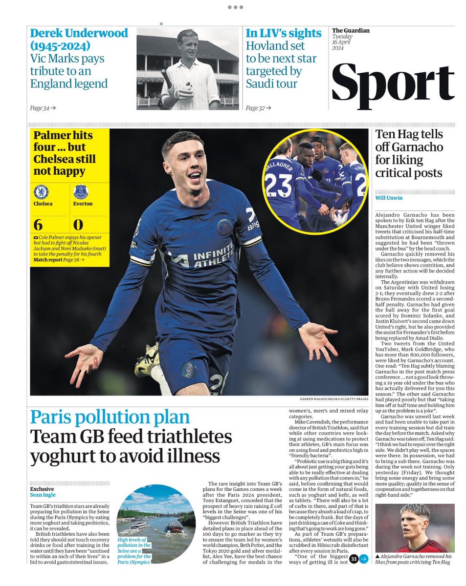 Introducing #TomorrowsPapersToday back page from: #TheGuardian Palmer hits four.. Check out tscnewschannel.com/the-press-room… for a full range of newspapers. #journorequest #newspaper #buyapaper #news #buyanewspaper