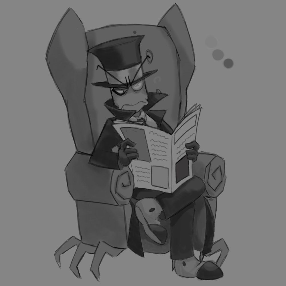 DoodlyDun's tweet image. Finally I have the courage to post my art so here's an old Black Hat fan art 🎩👀💕
#Villainous #blackhat