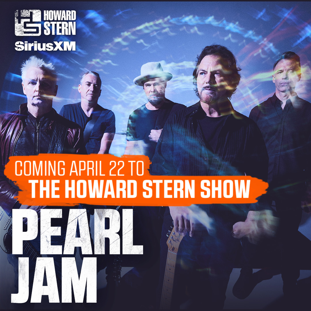 PearlJam's tweet photo. Pearl Jam is joining Howard Stern on April 22 live from their Seattle headquarters. Tune into @SiriusXM’s Howard 100 at 9 a.m. ET to hear them perform live as well as discuss Dark Matter and more. https://t.co/U5A9jSu1hC
