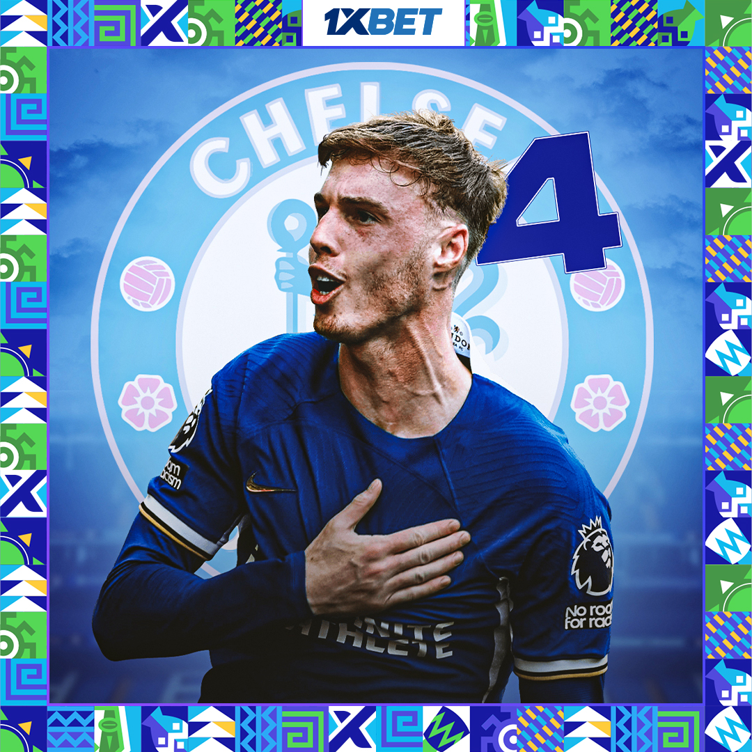 1xBet_Francais's tweet photo. ⚽️⚽️⚽️⚽️

Le super "Hat-Trick" de Palmer le place à égalité avec Haaland en tant que meilleur buteur ⚡️😍

1er joueur de Chelsea à marquer 4 buts depuis mars 2010 🔙

#CFCEVE | #CheEve | #PremierLeague