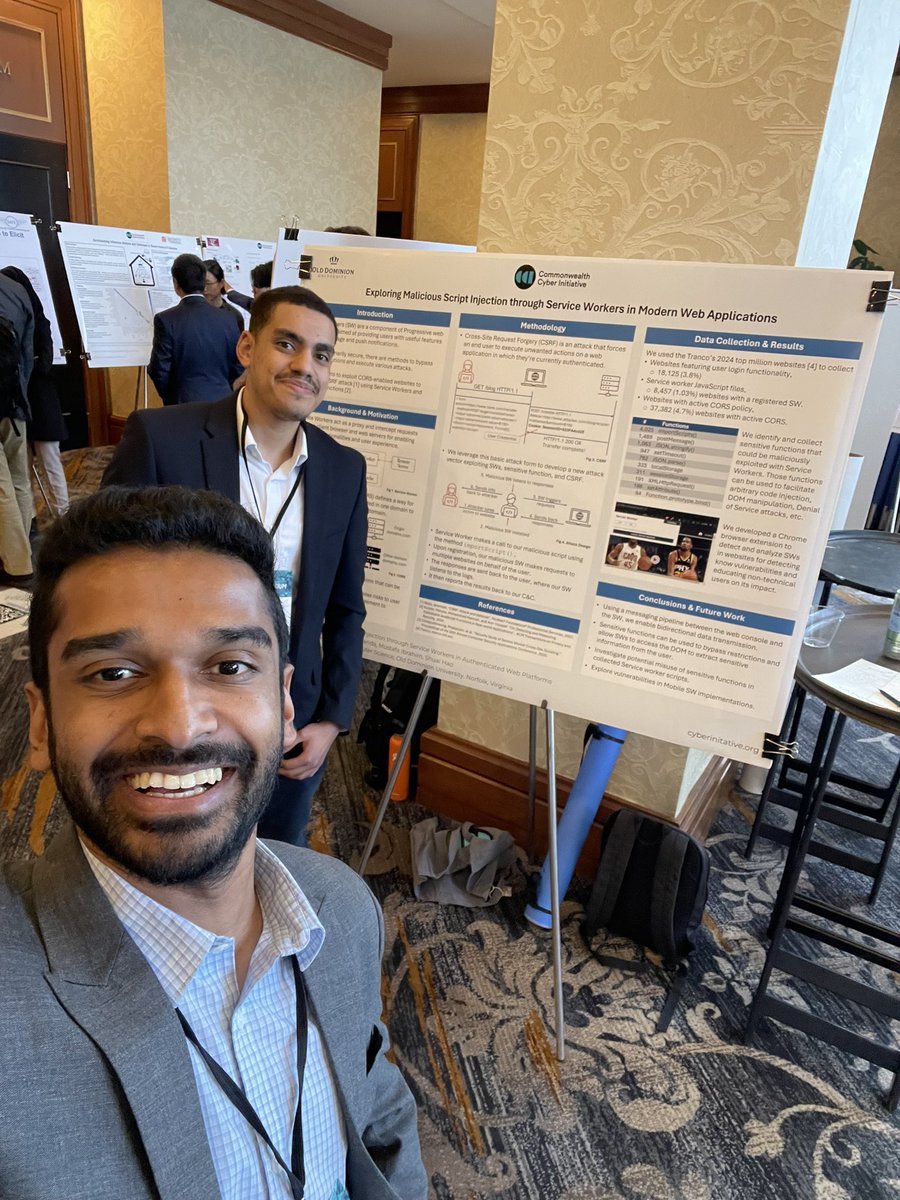 siva_skanda's tweet photo. @cyber_cci The poster session is picking up the pace. 
@mibra004 @haoscs 
#CCISymposium @cyber_cci https://t.co/j7ChUekG3b