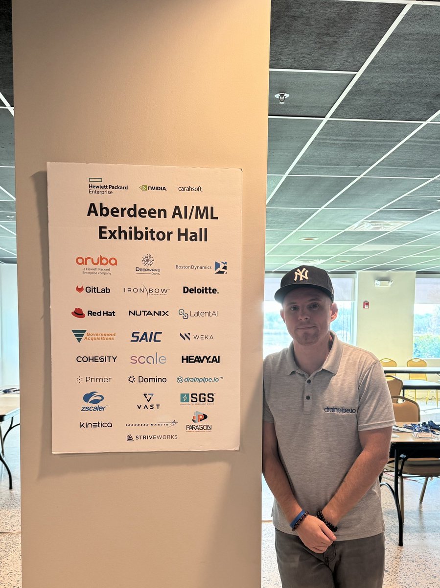 Excited to be at Aberdeen Proving Ground with HPE, NVIDIA, Red Hat, Boston Dynamics, and Lockheed Martin providing ⁦<a href="/drainpipe_io/">drainpipe</a>⁩ Demo’s for the US Army. I’m incredibly lucky for the cool stuff I get to do and the cool people I get to do it with! 🙏🏼