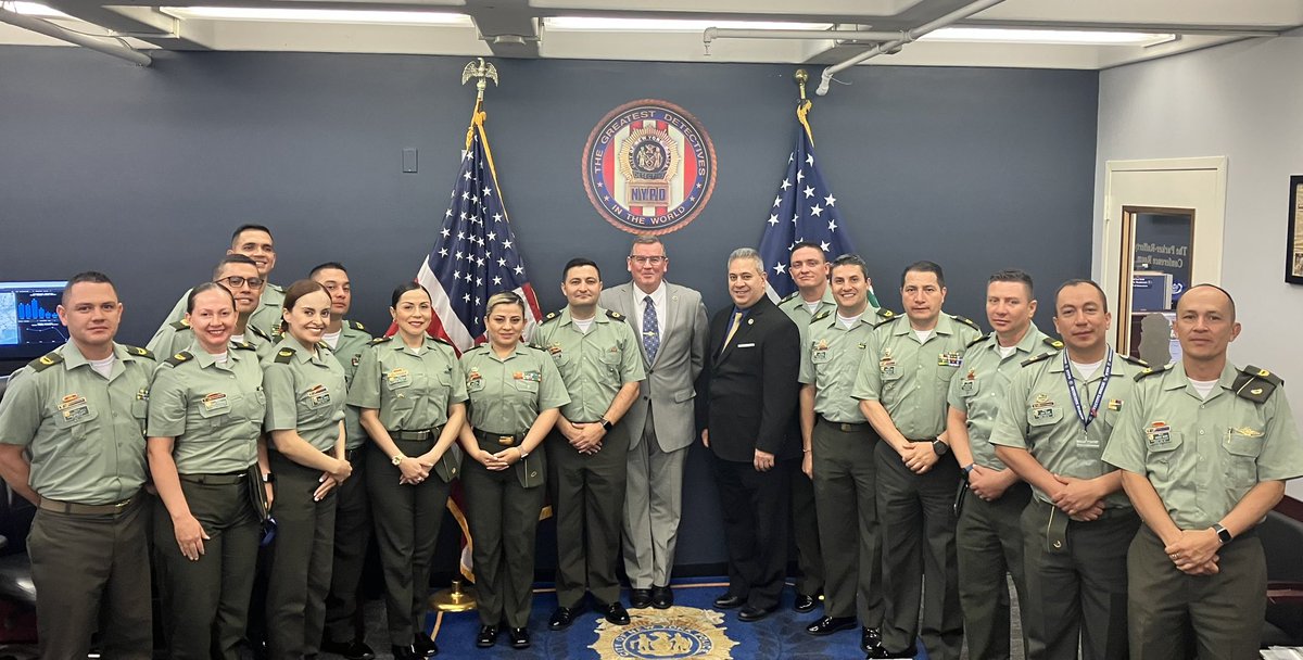 I had the opportunity today to meet  with Lt Colonel Jorgue Mora and a delegation from the Colombian National Police. We shared investigative techniques and enjoyed collaborating with our South American counterparts.