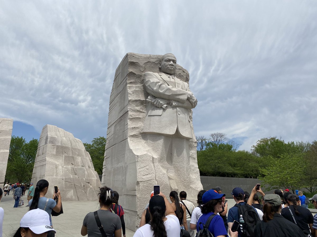 Coolest sight of the day: seeing young people imitate Martin Luther King’s stance posing for photos at his Memorial in Washington DC…