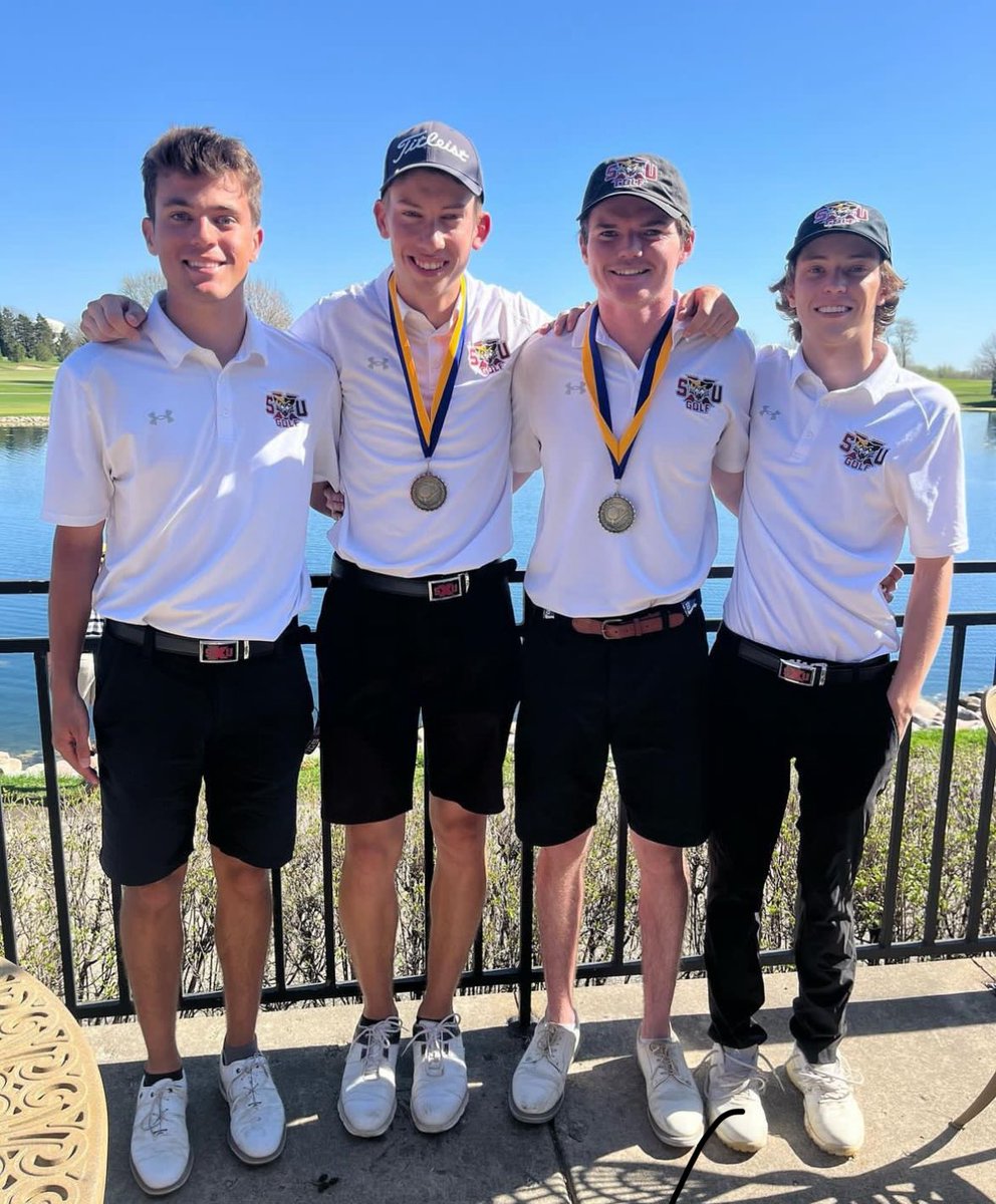 SXU_Golf's tweet photo. Congrats to the men’s team who tied for 3rd today at the Judson Invite! 

Special congrats to Joey and Brendan who tied for 5th! #rollcougs⛳️ https://t.co/4VdIIap3Yx