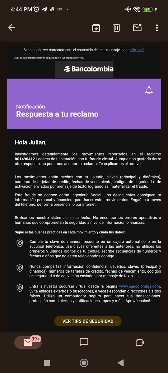 JulianDZea's tweet photo. @Bancolombia Con ustedes nunca va a ser posible... No son capaces de responder por un fraude se lavan las manos https://t.co/Kr2OOsUZuS