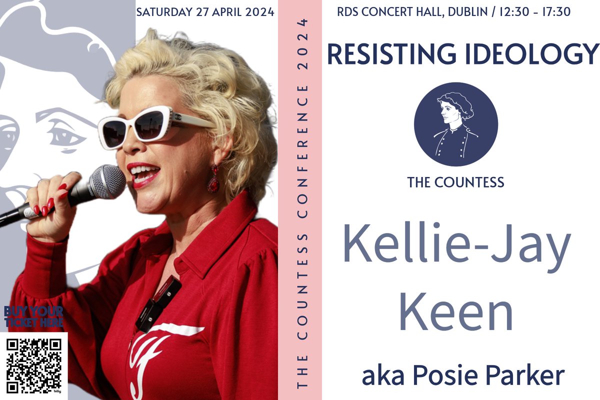 The Countess Conference RDS 27th April. Get ready for the event of the year. Featuring fearless campaigner for women and children's rights, the one and only KELLIE-JAY KEEN aka Posie Parker @ThePosieParker Tickets: tickettailor.com/events/thecoun… #ResistingIdeology #LetWomenSpeakDublin