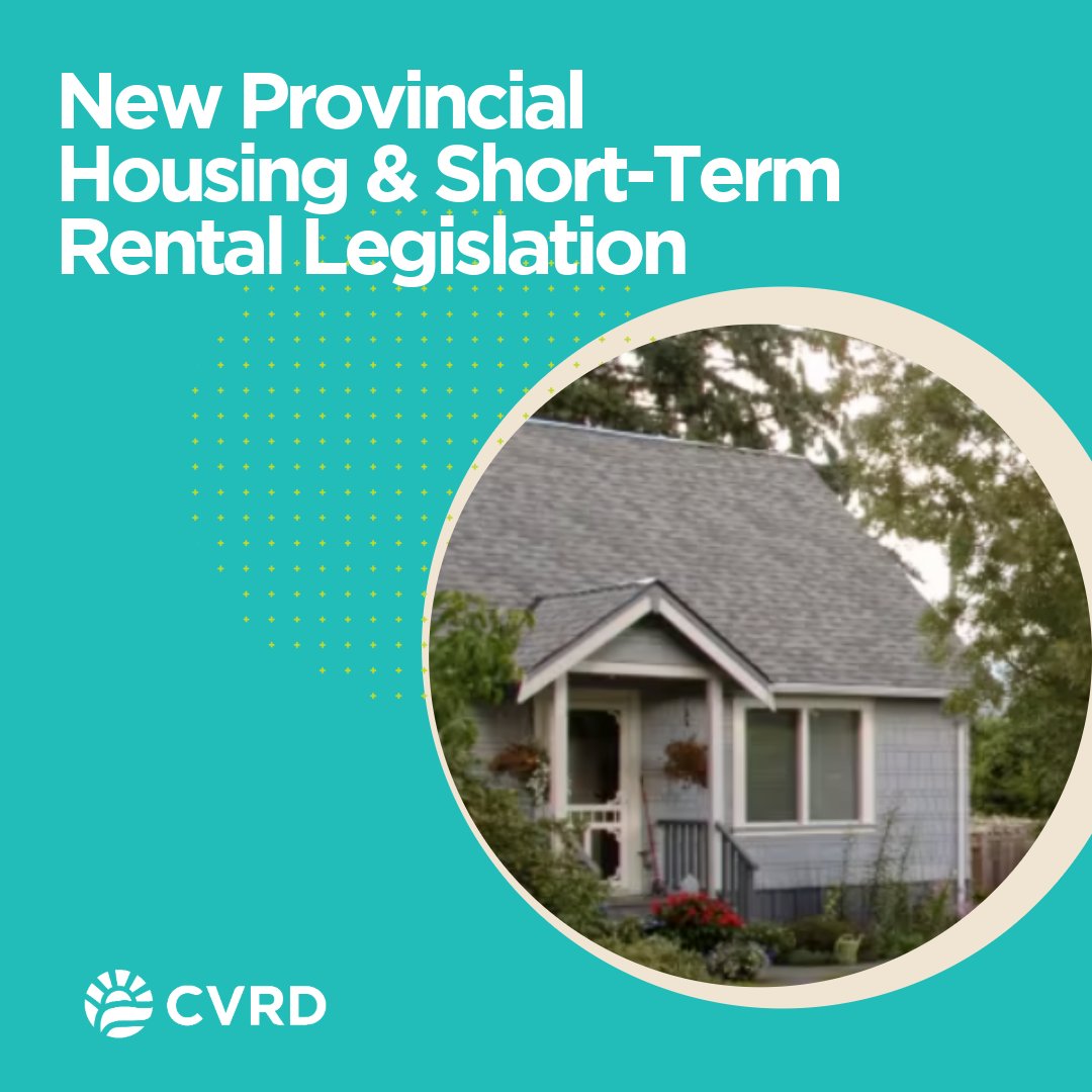 Curious about the New Provincial Housing & Short-Term Rental Legislation and the CVRD? Visit #PlanYourCowichan at ow.ly/guu850RgHPP to learn more about BC’s Bill 35 and Bill 44 and how it may impact your local property. #CVRD #CowichanValleyRegionalDistrict