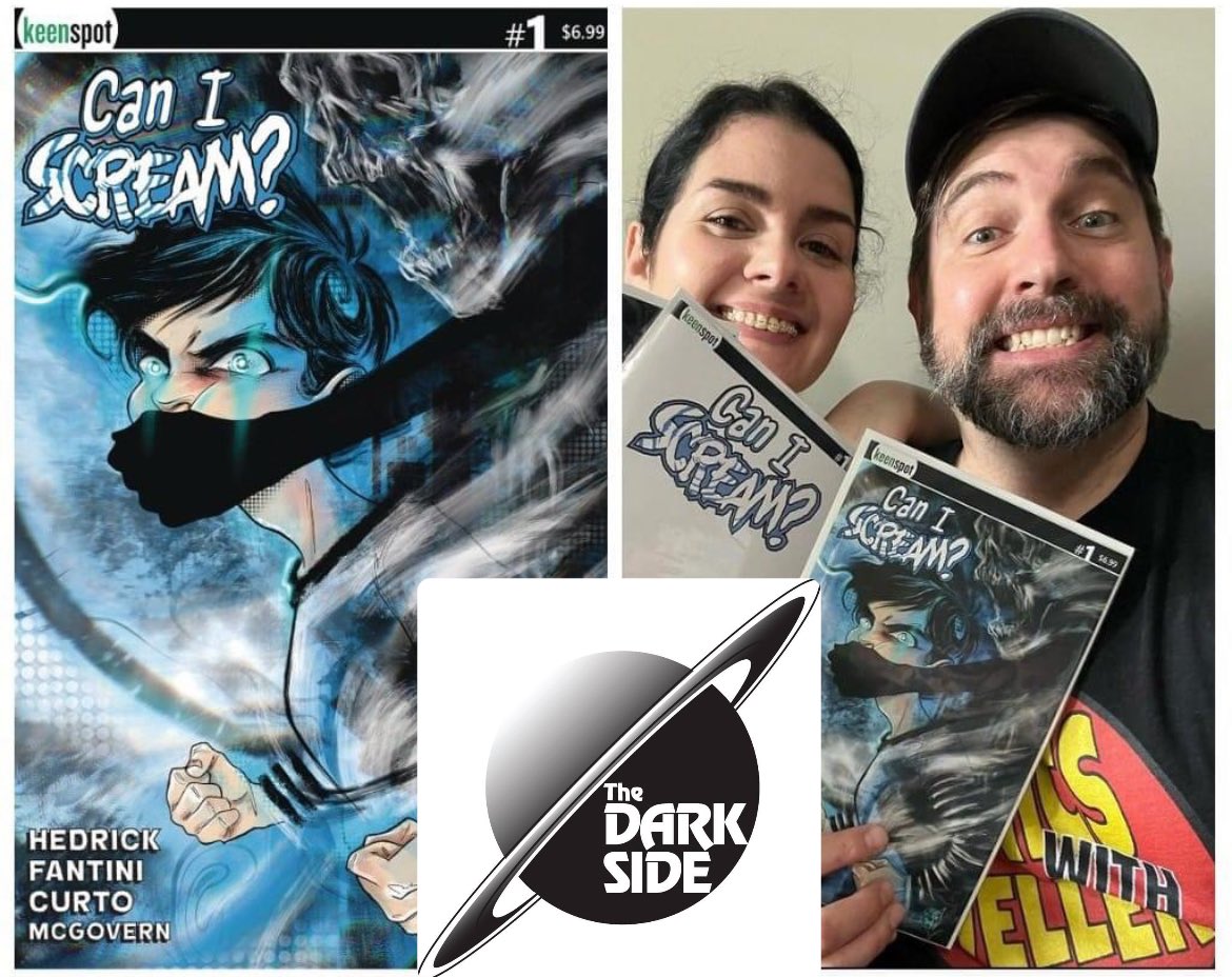 @VioletArt22 & I are coming to DARK SIDE COMICS & GAMES in Sarasota, FL this Saturday! Stop by to pick up a copy of our sold out comic CAN I SCREAM? and get it signed too! 😱 Good friend @andreamutti9 will also be there. 🤘 #Keenspot #caniscream