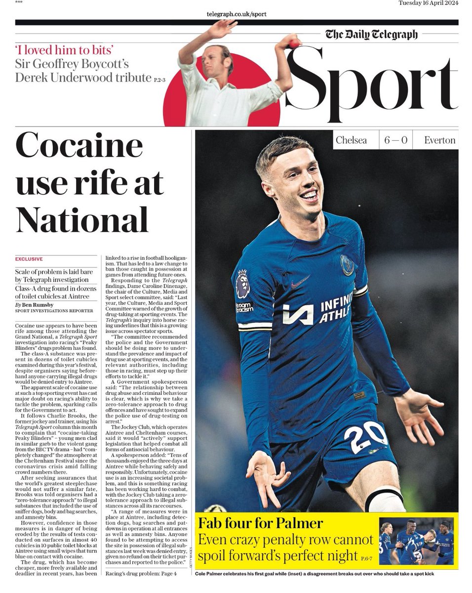 Introducing #TomorrowsPapersToday back page from: #DailyTelegraph Cocaine use rife at National Check out tscnewschannel.com/the-press-room… for a full range of newspapers. #journorequest #newspaper #buyapaper #news #buyanewspaper