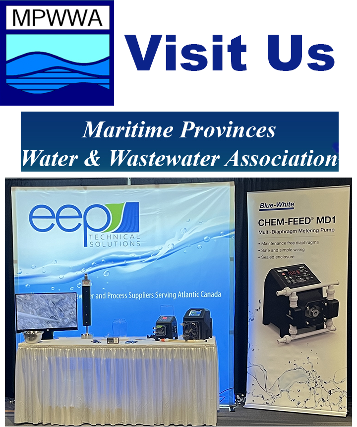Visit Blue-White® Partner, EEP Technologies Ian Paton,  at Maritime Provinces Water & Wastewater Seminar from April  14-17, 2024 See the latest in innovative products for successful #water & #wastewatertreatment. Preview here: bit.ly/4aod6yT #MPWWA #watertreatment