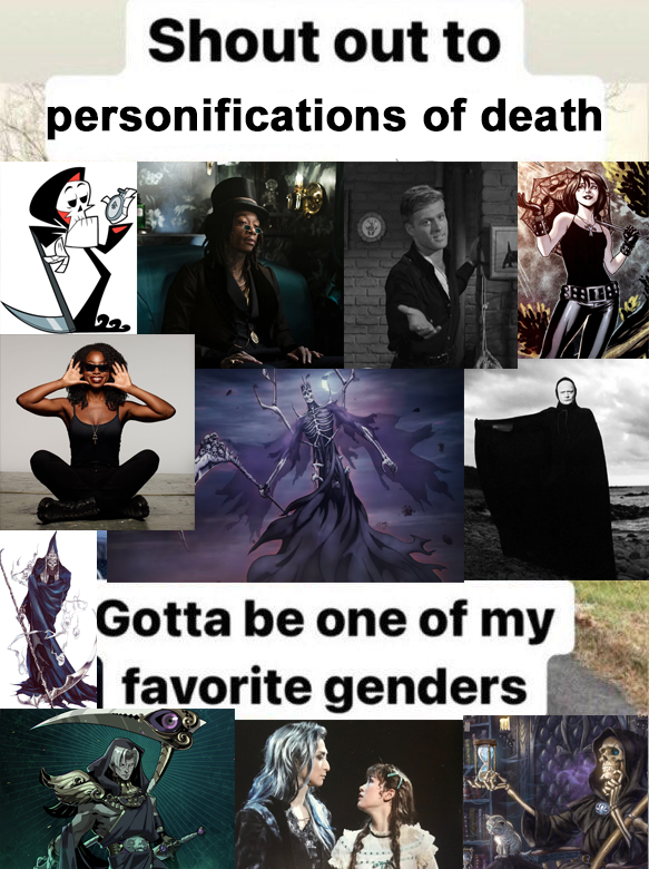 thinking about them (the grim reaper in media) 🖤