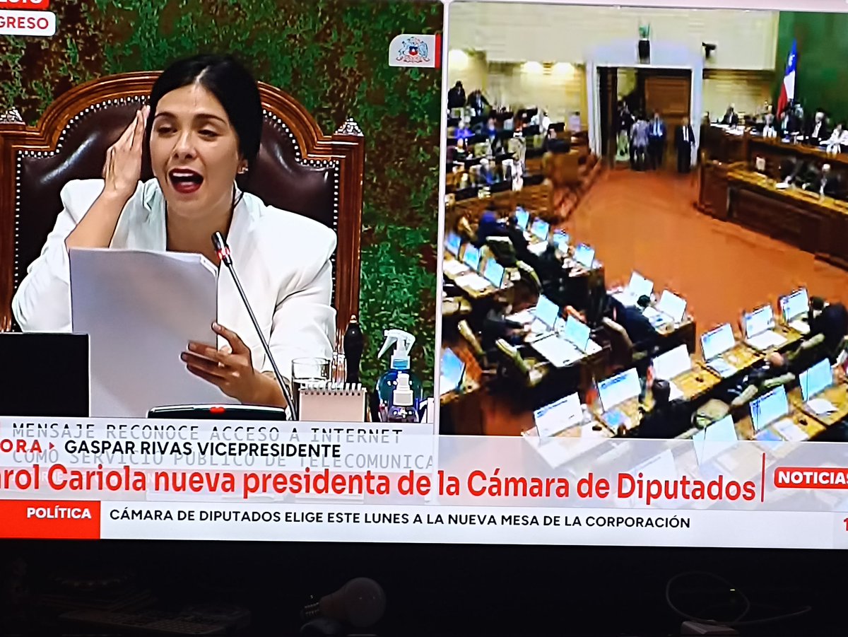 Salió humo blanco , con 37 años la diputada Karol Cariola del PC es elegida presidenta de la camara de diputados ‼️